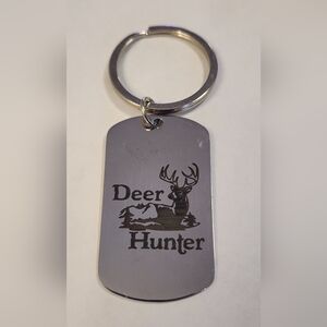 Silver Deer Hunter Keychain